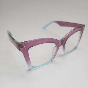 Elegant Two-Tone Purple Light Blue Women's Glasses